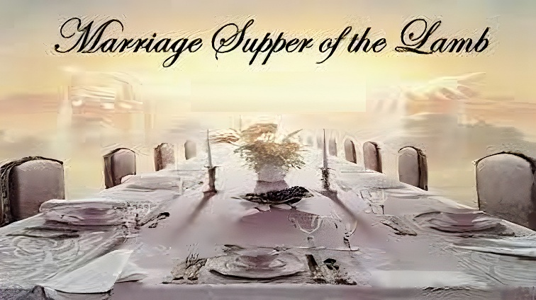 Wedding banquet table representing the Marriage Supper of the Lamb